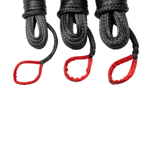 13,200KG Black SaberPro Winch Extension Rope w/Red Sheath Eyes - 20M