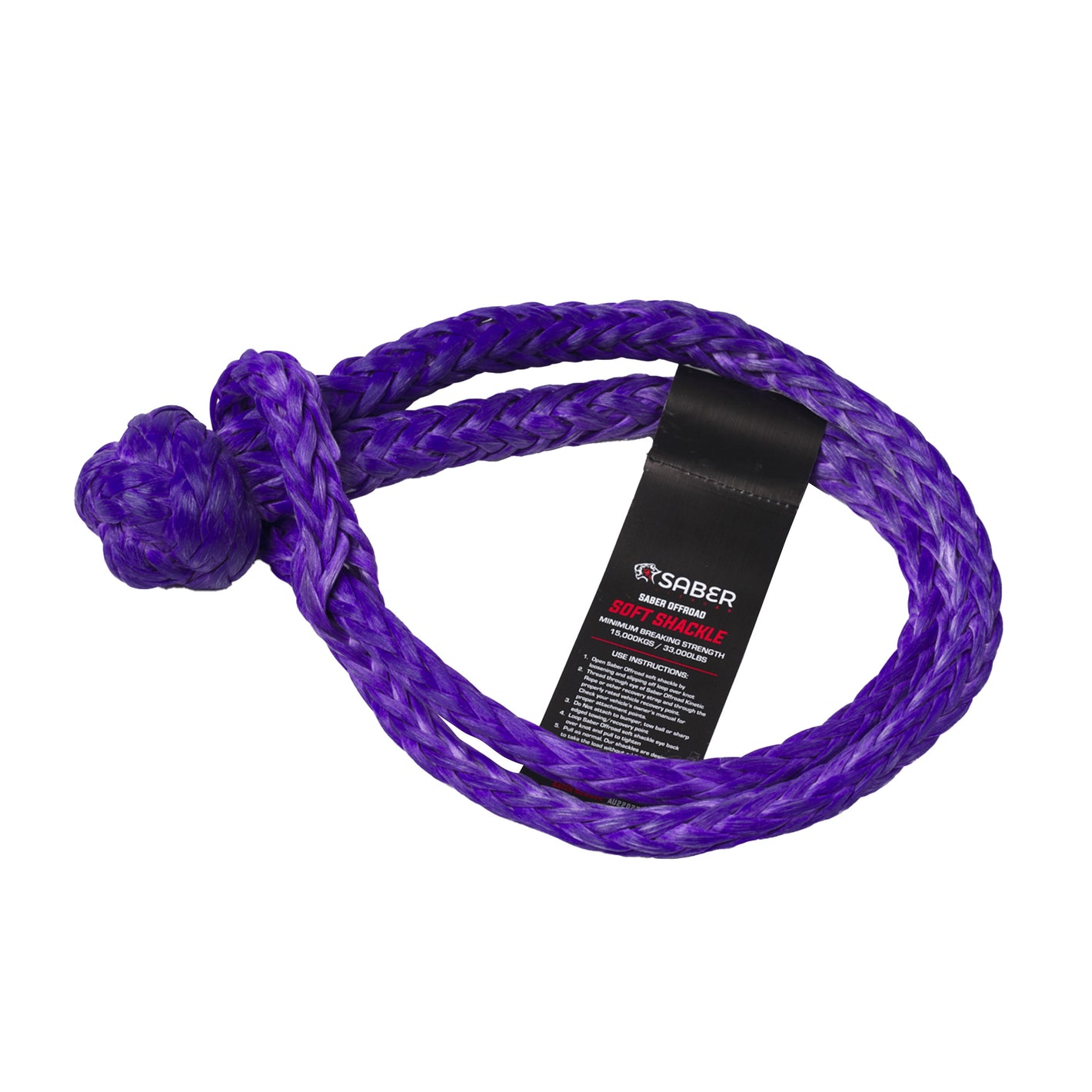 Saber 15,000KG Soft Shackle - Purple