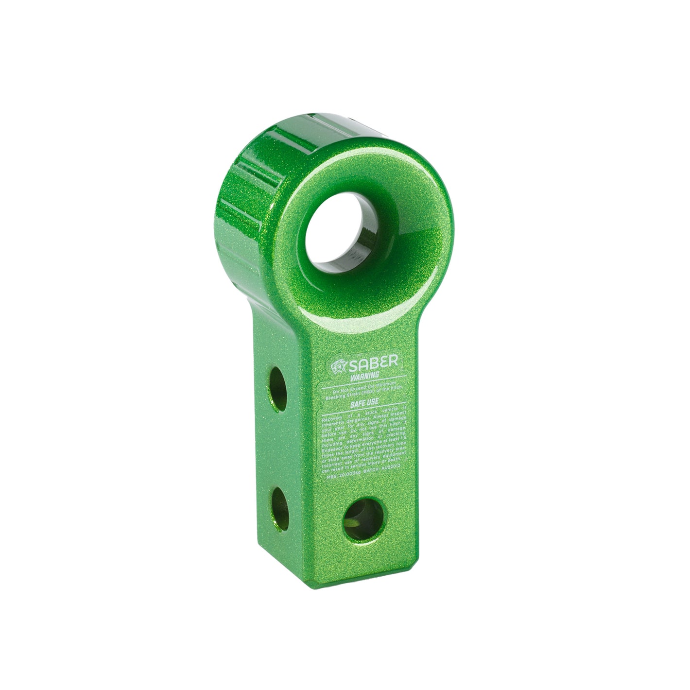 Saber Aluminium Recovery Hitch - Prismatic Green