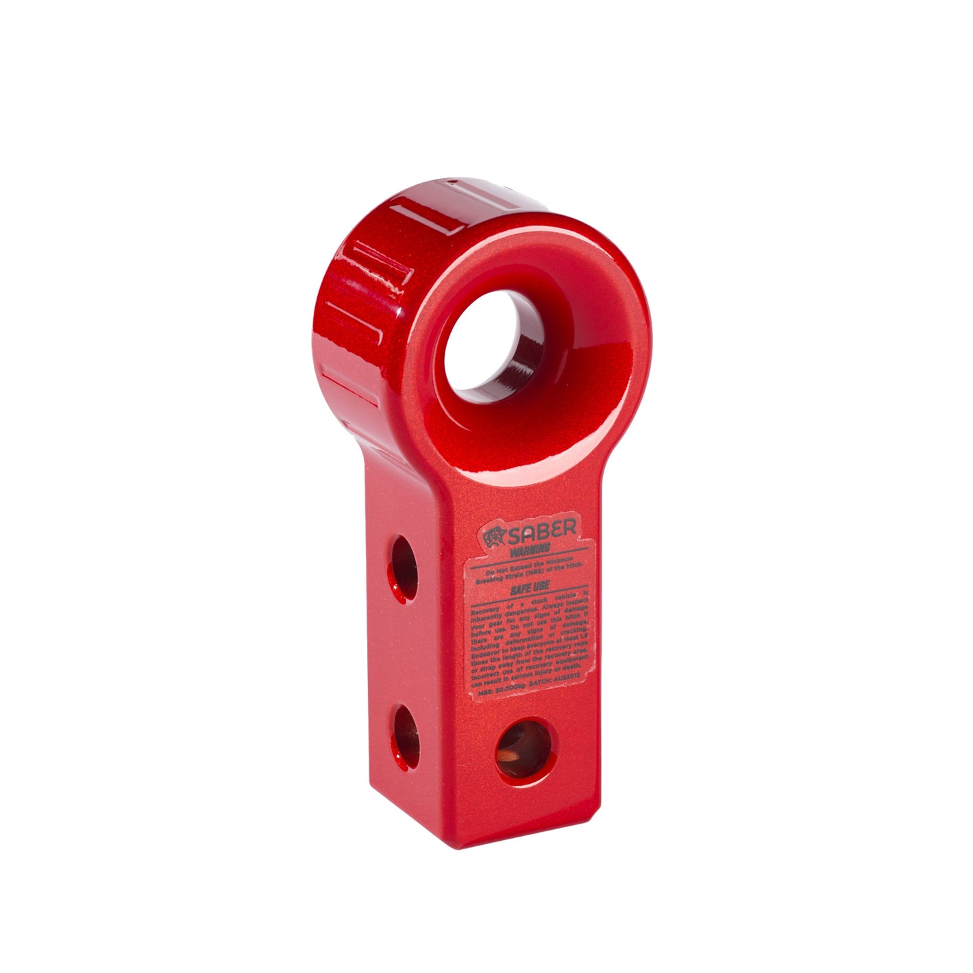 Saber Aluminium Recovery Hitch - Prismatic Red