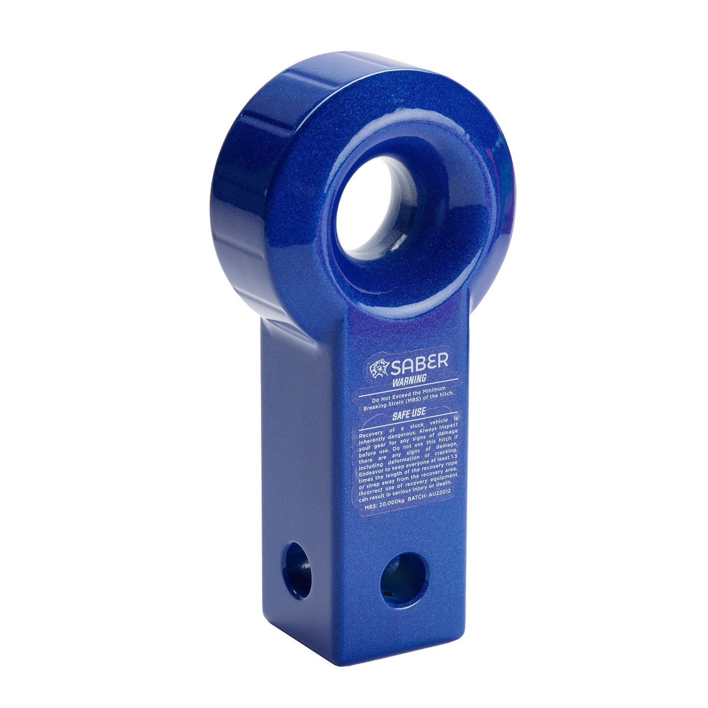 Saber Aluminium Recovery Hitch - Prismatic Blue