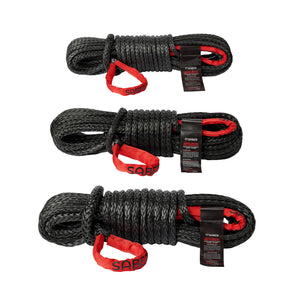 SaberPro - Black Winch Extension Ropes With Red Sheath Eyes