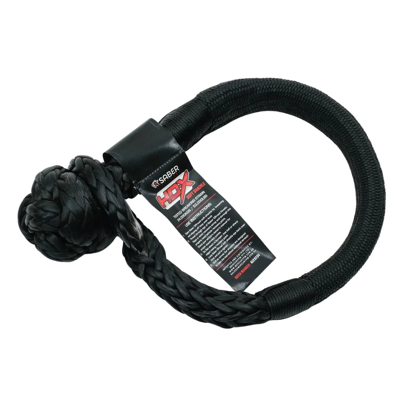 SaberPro 24,000KG HDX Soft Shackle with Technora Binding