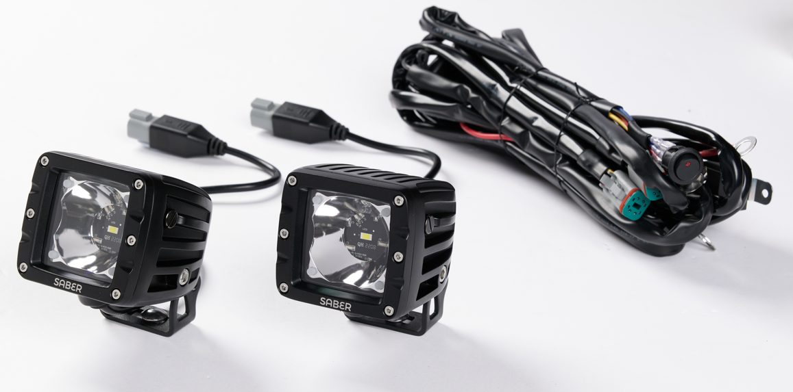 Saber RGB Work Lights - Pair - Including Harness