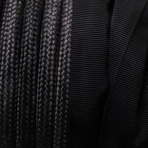 Saber Double Braided Winch Rope - 8,000KG - 30M - Black